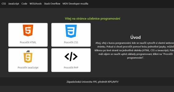 Učebnice programování webových stránek